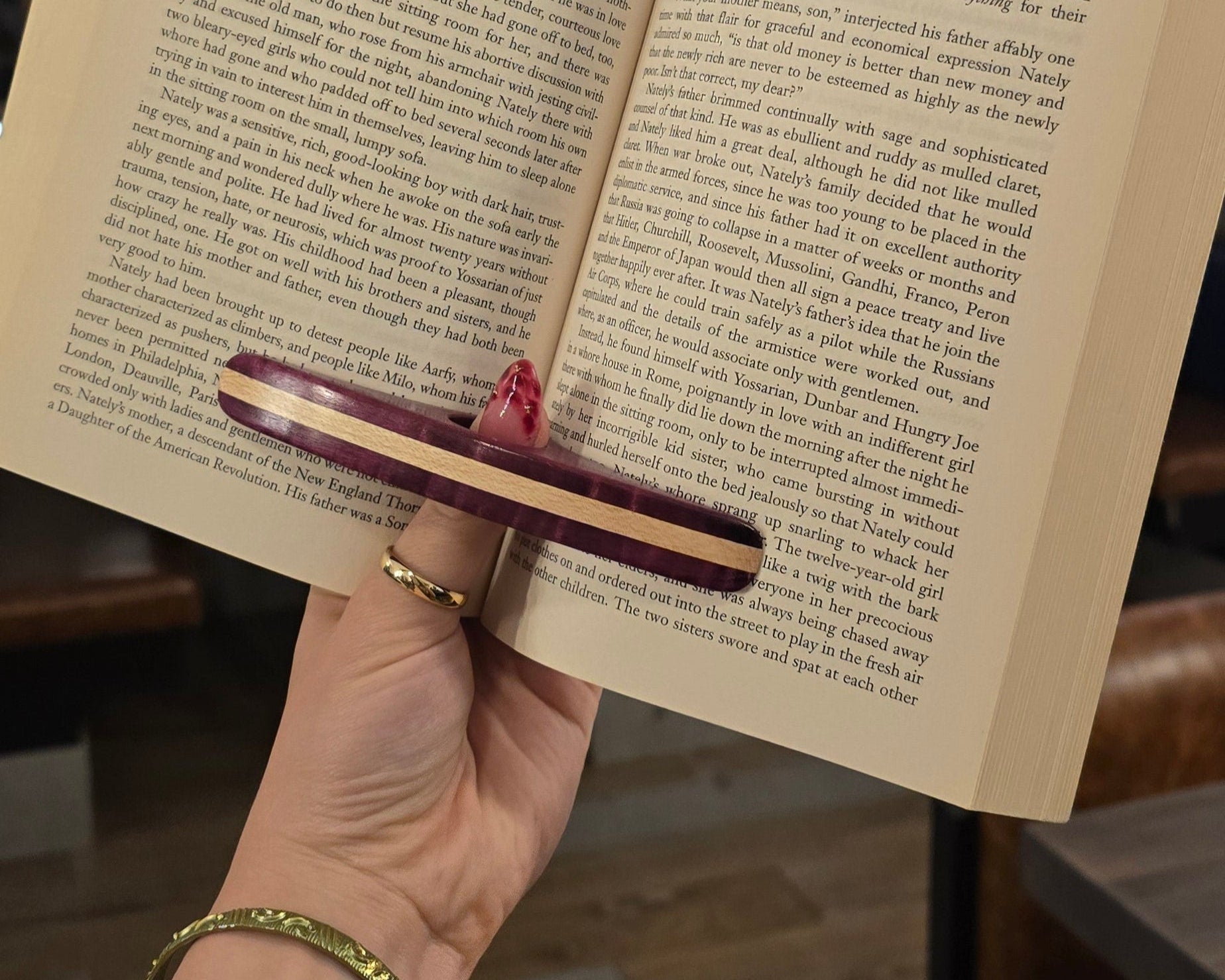 Purple Heart Bi-Color Book Holder